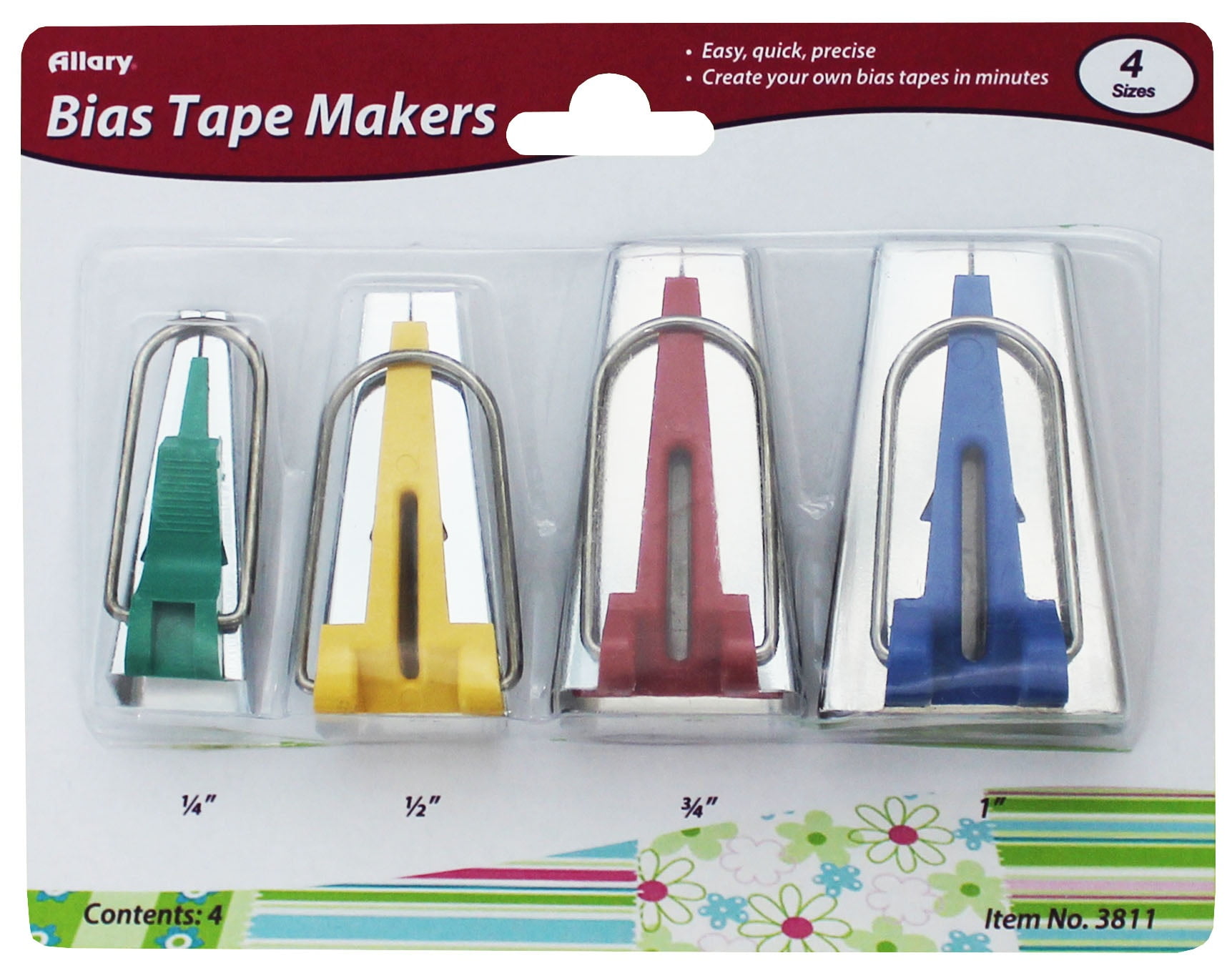 Sewing Accessories Bias Tape Makers - 5 size 6mm 9mm 12mm 18mm 25mm bias  binding tape maker