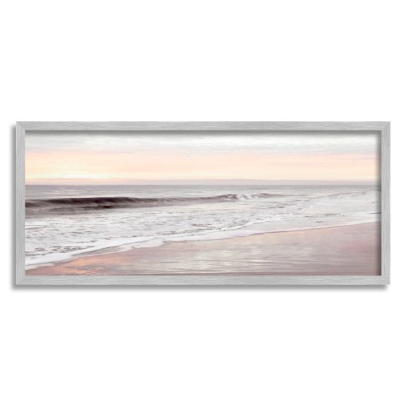 Stupell Industries Tropical Waterfront Sunrise Incoming Tide beach Panoramic Photography, 24 x 10, Design by Natalie Carpentieri