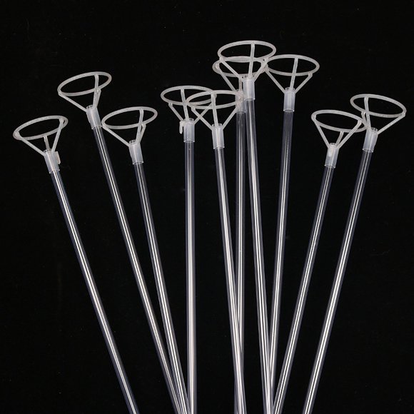 Caja de batería con asa para pelota Bobo, poste de arrastre de aluminio de 70 cm, poste transparente esmerilado, accesorios para globos