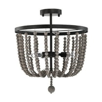 Warehouse of Tiffany Roxelana Rustic Iron 18 Inch Bohemian Semi-Flush Mount Ceiling Lighted Chandelier