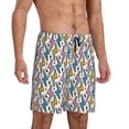thumbnail image 2 of Daiia Colorful Lightning Bolts Pattern Mens Woven Stretch Pajama Short,Short Pajama Pants-Large, 2 of 6