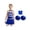 A Royal Blue, variant on Girls Kids Cheer Leader Uniform Shiny Cheerleading Dance Dress Outfits Party A Black 6