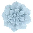 thumbnail image 2 of Fennco Styles Handmade 3D Heart-Shaped Petals Flower Decorative Throw Pillow 13 Inch Round - Aqua Floral Pillow for Couch, Home DÃ©cor, Bedroom DÃ©cor and Holiday, Housewarming Gift, 2 of 21