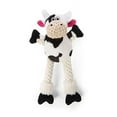 thumbnail image 1 of goDog Checkers Just for Me Skinny Cow Squeaky Plush Dog Toy, Chew Guard Technology - White, Mini, 1 of 5