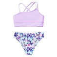 thumbnail image 5 of Alvivi Kids Girls Beachwear Swimsuits Printed Swimming Bathing Suit 3 Pieces Quick Dry Swimwear Butterfly 8, 5 of 7