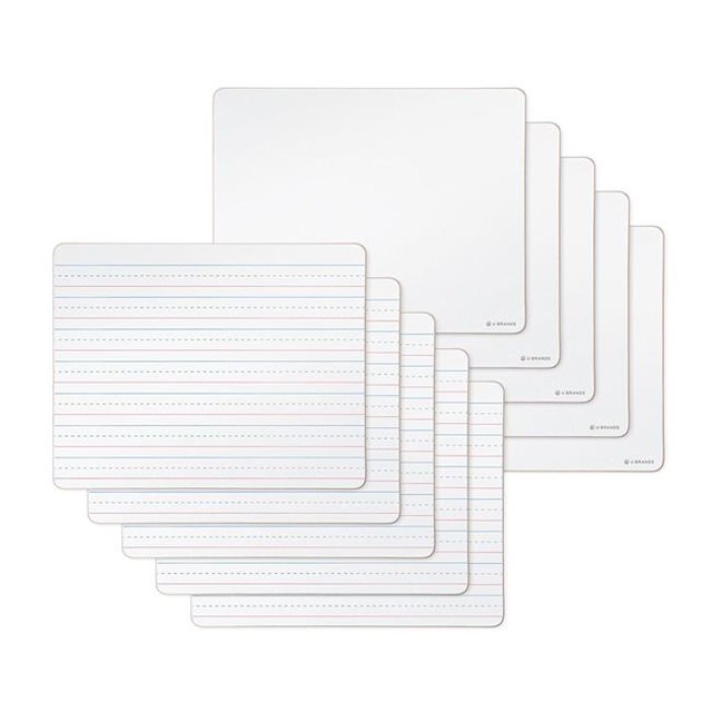 UBrands Dry Erase Lap Boards Double Sided Ruled and Plain 9 x 12 Inches 10-Pack