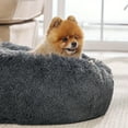 thumbnail image 2 of Calming Dog Bed for Medium Dogs - Donut Washable Medium Pet Bed, 30 inches Anti-Slip Round Fluffy Plush Faux Fur Cat Bed, Fits up to 45 lbs Pets, 2 of 4