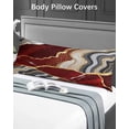 thumbnail image 5 of Red Marble Body Pillow Covers, Grey Gold Texture Vintage Farmhouse Art Soft Bed Throw Pillowcases Breathable Cooling Long Lumbar Body Pillow Sham Cover for Bed Sofa 20''x54'', 5 of 7