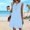 Light Blue, variant on Wovilon Women's Sleeveless Crew Neck Shift Mini Dress with Crochet Lace Front, Relaxed Loose Fit A-Line Silhouette, Lightweight Breathable Stretchy Polyester Blend Solid Color