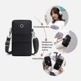 thumbnail image 5 of Crossbody Mobile Wallet Nylon Shoulder Bag Walking Wallet Wristband Sports Armband (black), 5 of 5
