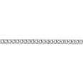 thumbnail image 3 of Auriga Fine Jewelry 14K White Gold 3.35mm Curb Chain Necklace 16inch for Women, 3 of 6