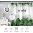thumbnail image 4 of Get Naked Green Shower Curtain, Golden Green Marble Texture Shower Curtain Sets, Abstract Watercolor Modern Bathroom Curtain with Hooks Waterproof Fabric Decor, 70X70IN, 4 of 4