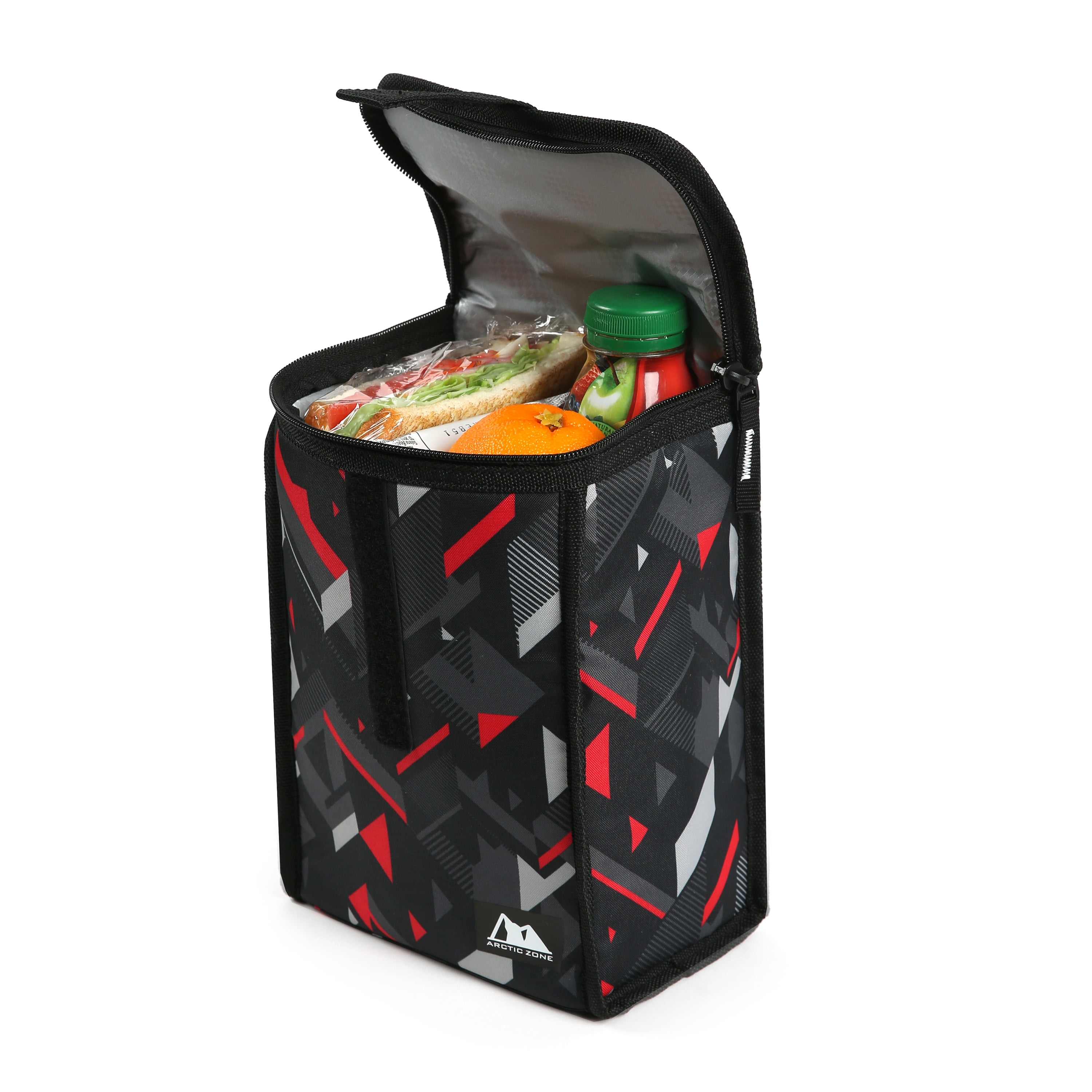 Arctic Zone Upright Lunch Box with Thermal Insulation, Tesseract Gray/Red 