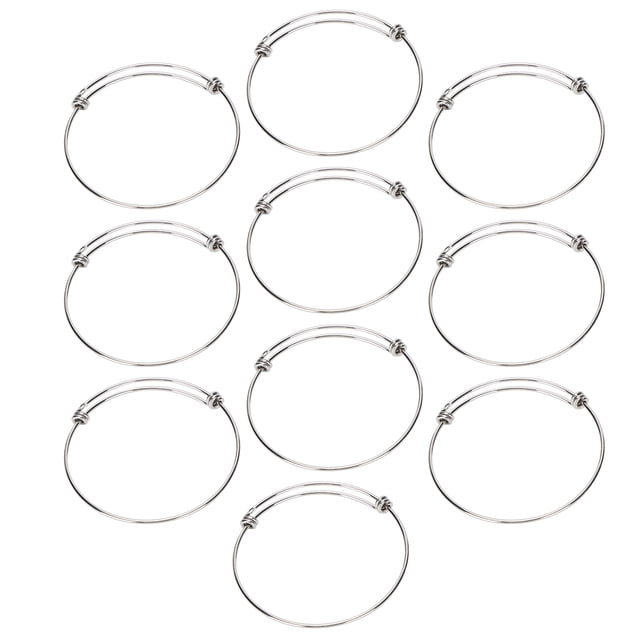 Adjustable Bangle,10Pcs Stainless Steel Bangle Stainless Steel Bangle Expandable Bangle Seamless Integration