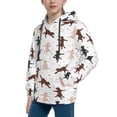 thumbnail image 2 of Honeii Yoga Labrador Retriever Pattern Long-Sleeve Hooded Sweatshirt Pullover Hoodie for Boys and Grils-Medium, 2 of 6