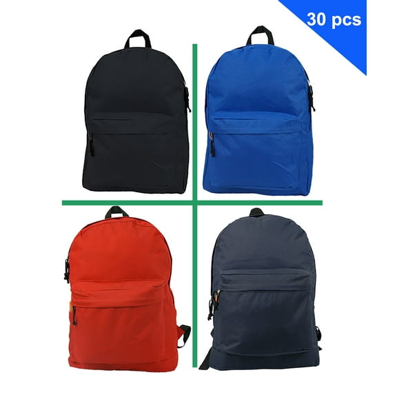 K-Cliffs Unisex Wholesale Case Pack of 30 Classic 18" Backpacks