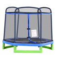 thumbnail image 1 of 84.75" Round Trampoline with Safety Net – Indoor/Outdoor Fun | Steel Frame, Blue | ASTM Certified for Home Gym Use & Backyard Play, 1 of 7