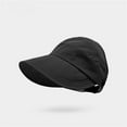 thumbnail image 2 of Prolriy Sun Hats for Women Outdoor Hollow Top Sun Hat Women's Outdoor Hollow Top Wide Brim Sun Hat Beach Hats for Women Black, 2 of 4