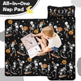thumbnail image 4 of Black Halloween Dancing Skeletons Toddler Nap Mats for Kids Preschool,50"x20" Sleeping Mat Bag or Kids,Toddler Sleeping Bag,Toddler Nap Mat or Daycare, 4 of 6