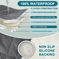 thumbnail image 4 of 2 Pack Waterproof Armrest Covers Couch for Chairs and Sofas Couch Arm Covers with Side Pocket, Non-Slip Armrest Protectors Washable Armrest Slipcover (Gray), 4 of 7