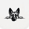 thumbnail image 3 of Inktastic Peeking German Shepherd Baby Terry Cloth Bib, 3 of 3