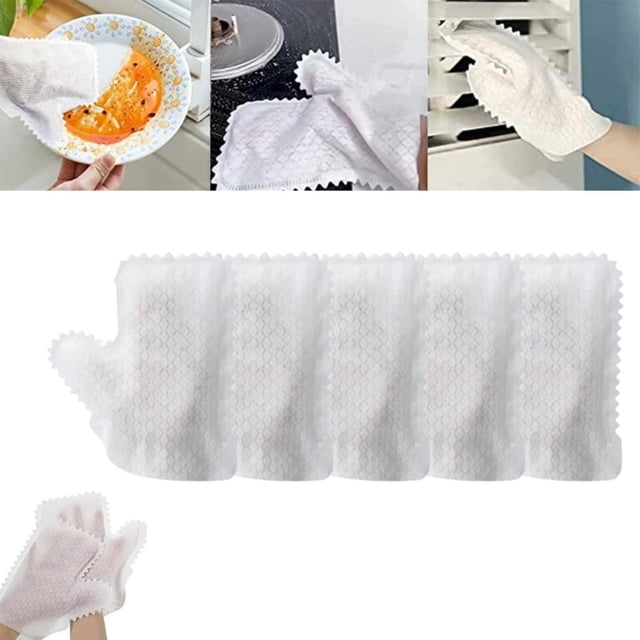 Lloopyting 5*Rag Gloves Clearance! 5Pc Rag Gloves Dish Towels For Kitchen,Multi Purpose Washable Dusting Gloves Home Dust Removal Microfiber Gloves Reusable Cleaning Mittens Gloves,Kitchen Decor