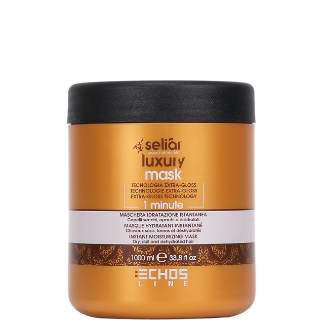 ECHOS LINE Selir Luxury Mascarilla Hidratante Instantánea para Cabello Seco y Deshidratado - 1000 ml