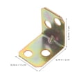 thumbnail image 4 of Heavy Duty Stainless Steel Corner Brackets for Furniture Golden Color 20 Pieces, 4 of 8