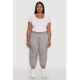 thumbnail image 2 of Womens Plus Size Poplin Drawstring Hem Utility Capris, 2 of 5