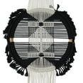 thumbnail image 5 of DecMode Black Cotton Handmade Intricately Weaved Macrame Wall Decor with Fringe Tassels, 5 of 7