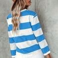 thumbnail image 4 of Womens Tops Long Sleeve Shirts T Shirts Crew Neck Shirts Basic Tee Comfy Striped Printed Tops Blouse Blouses For Women, 4 of 5
