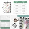 thumbnail image 6 of Spring Floral Balloon Curtains 63 Inch Length for Living Room/Bedroom, Pink Flowers Black White Plaid Pastoral Rod Pocket Privacy Door Curtains Decorative Tie Up Shade for Window 52"x63", 6 of 8