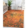 thumbnail image 1 of Unique Loom 3127249 9 x 12 ft. Ivy Jardin Rectangular Rug, Orange, 1 of 10
