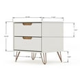 thumbnail image 3 of Manhattan Comfort Rockefeller Off White and Nature 5-Drawer Dresser and 2-Drawer Nightstand Set, 3 of 3