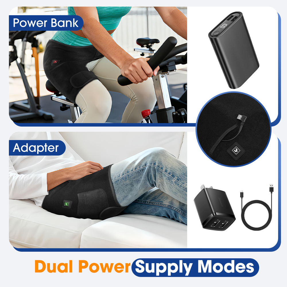 Red Light Hip Wrap Brace - 2026 Adjustable Heated Hip Red Light Support Wrap, Hip Brace Muscle Relief Belt, 29’’ x 16’’ Large Hip Heating Brace Mat for Gift Women Men Gift