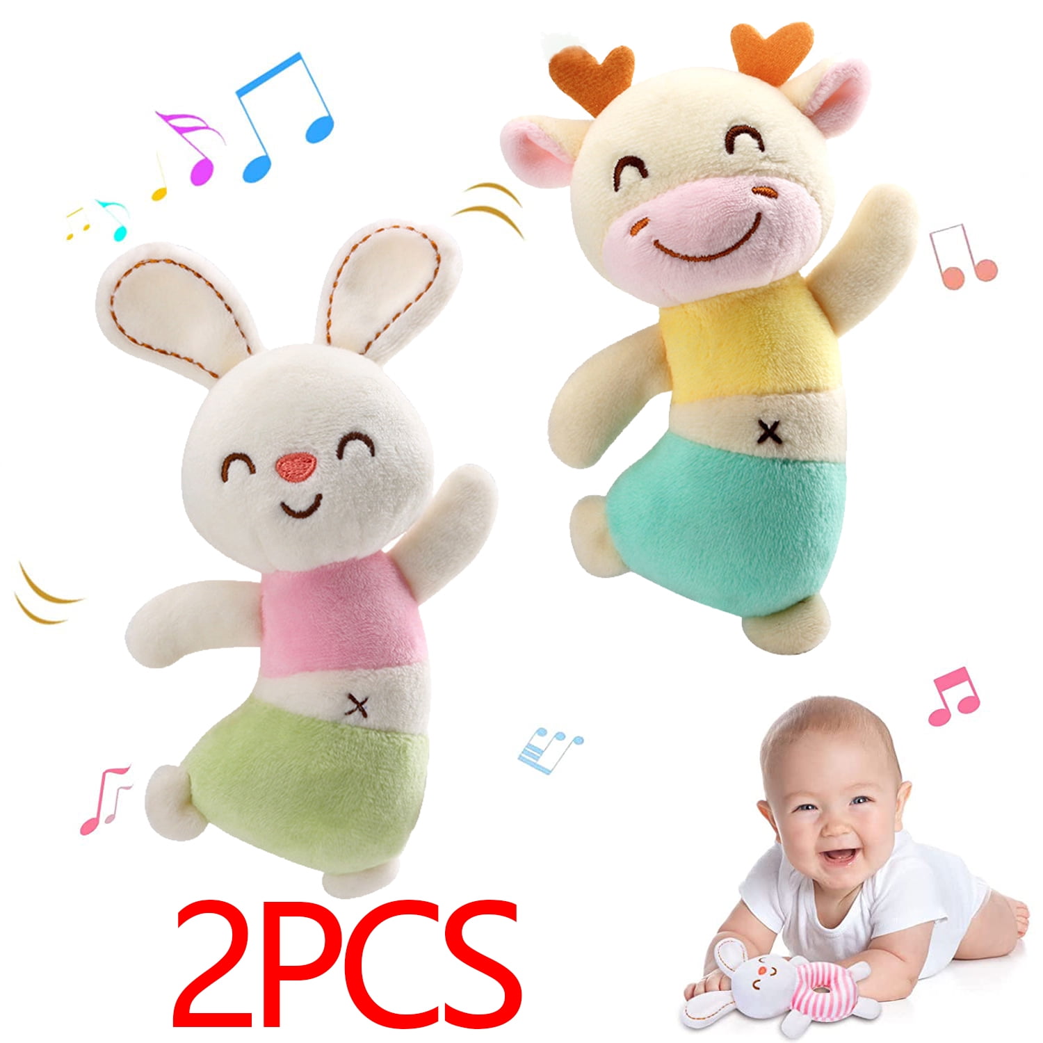 Soft Rattles for Babies 06 Months Newborn Sensory Toys, Baby Rattles 0