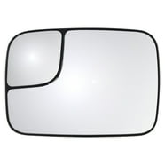 Driver Side Heated Mirror Glass For Dodge Nitro & Jeep Liberty - 6.25x6.75 Inches With Backing Plate