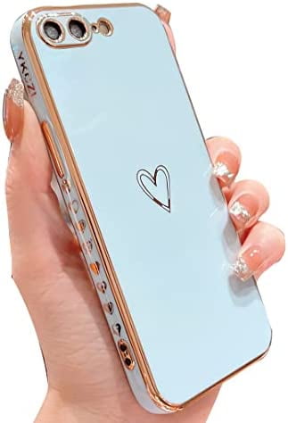 TQLGY Compatible with iPhone 7 Plus, iPhone 8 Plus Case, Luxury  Electroplate Edg
