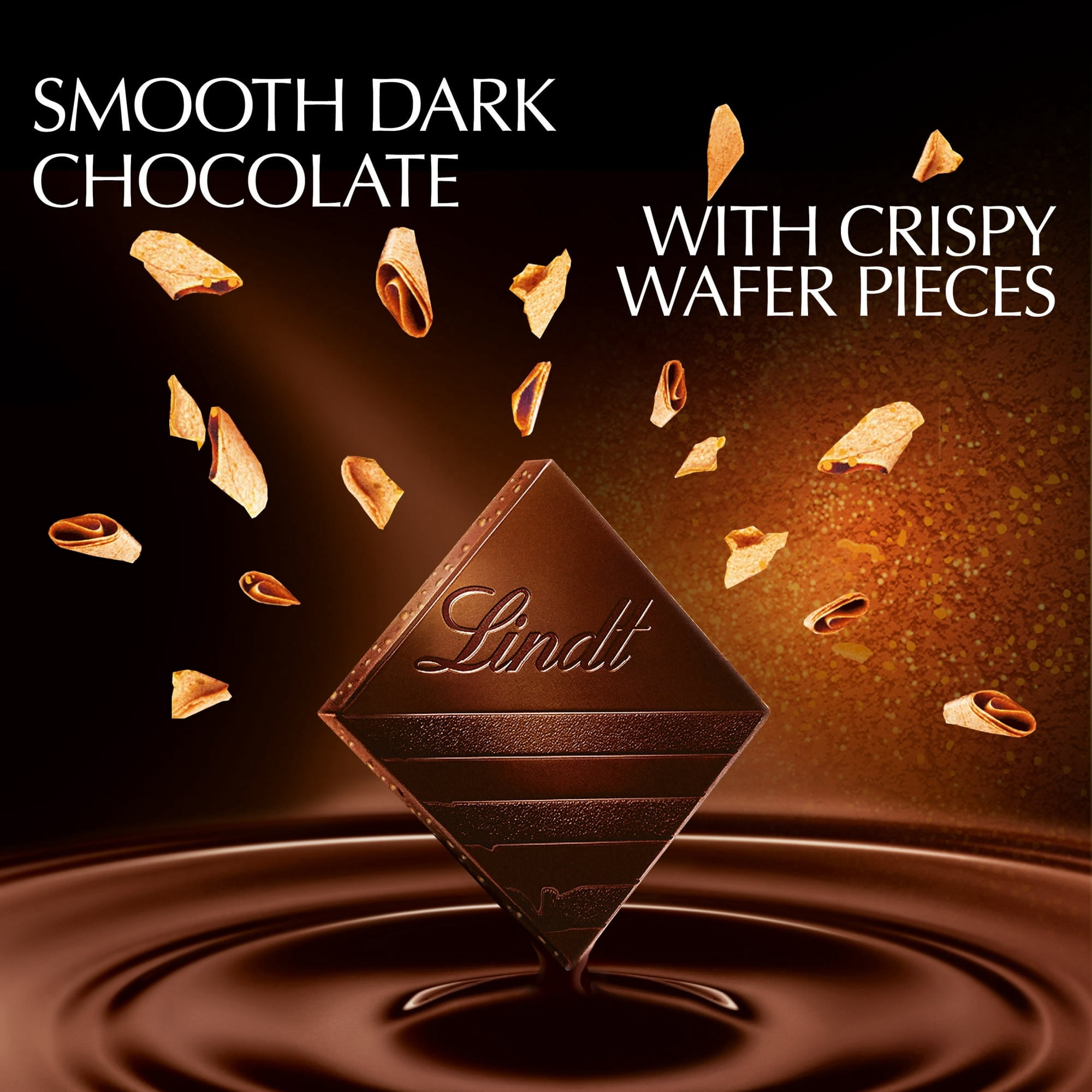 Lindt EXCELLENCE Crispy Wafer Dark Chocolate Candy Bar, 3.5 oz, Bar