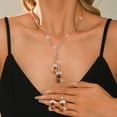 thumbnail image 4 of AEXTO Rhinestone Bridal Wedding Jewelry Sets Silver Choker Necklace Earrings Set Prom Formal Costume Jewelry Set for Women and Brides, 4 of 7