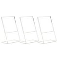 thumbnail image 1 of FRCOLOR Présentoir 3 Pcs Polyvalent Porte-Enseignes en Acrylique Transparent en Forme de L pour Bureau Magasin Salle de Réunion Musée Hôtel Hall d'Affaires 11.8x7.9x2.1in, 5.91"X3.94"X2.09 Pouces, 1 of 5