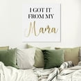 thumbnail image 2 of Wynwood Studio 'From My Mama' Typography and Quotes Wall Art Canvas Print - White, Gold, 20" x 20", 2 of 2
