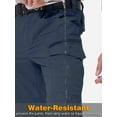 thumbnail image 4 of MANSDOUR Men's Stretch Ripstop Flex Tactical Pants Water-Resistant Lightweight Hiking Cargo Work Pants with 11 Pockets Navy Blue 34x32, 4 of 8