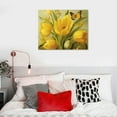 thumbnail image 4 of JEUXUS Yellow Flower and Butterfly Canvas Wall Art Yellow Flowers Watercolor Wall Decor Poster Flower Abstract Flower Floral Canvas Prints Yellow Tulip Plants Wall Decor for Home Decor Noframe, 4 of 4