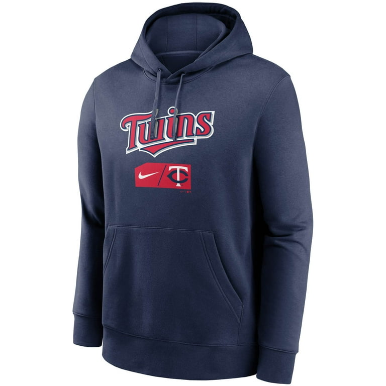 Women's Minnesota Twins Nike Navy/Red Authentic Collection Pullover Hoodie