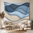 thumbnail image 2 of Blue Beige Ombre Small Tapestry for Bedroom Wall Hanging Tapestry, Geometric Abstract Modern Moire Ceiling Backdrop Tapestries Poster Blanket Wall Decor for Teens Room Living Room Dorm 23" x 28", 2 of 8