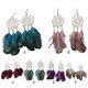 thumbnail image 5 of Guardurnaity 1 par de pendientes de mujer estilo bohemio elegantes plumas exquisitas colgantes para las orejas gotas para las orejas joyería única Ropa, zapatos y accesorios Miscelánea Vino rojo, 5 of 6