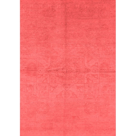 Ahgly Company Indoor Rectangle Oriental Red Industrial Area Rugs, 7' x 10'