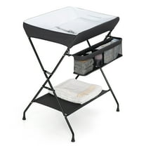 Topbuy Infant Folding Changing Table Portable Baby Diaper Station Gray