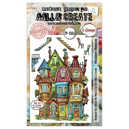 AALL And Create A6 Photopolymer Clear Stamp Set-Miniature Mansions